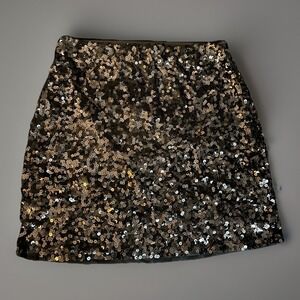 NWT Maner XXL Plus Size Black Sequin Mini Skirt